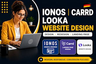 ionos website design, ionos redesign, carrd website design, looka website design