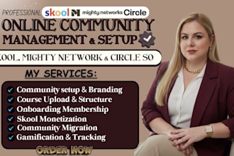 setup and upload digital course on mighty network skool online community manager