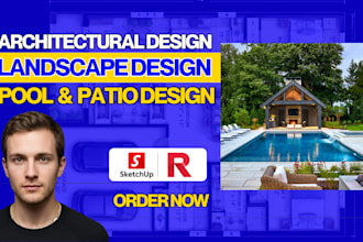 do landscape design, backyard, frontyard, garden, patio, pool as an architect