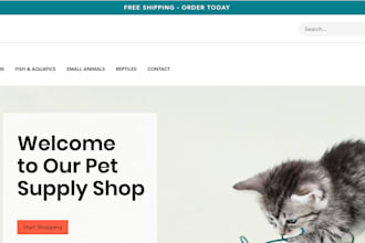 build a minimalist veterinary clinic website, pet grooming business website
