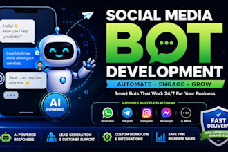 develop social media bot tiktok bot twitter api bot youtube bot instagram api