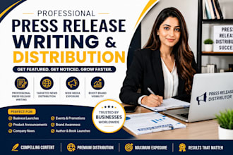 write and distribute professional press releases for news and media exposure