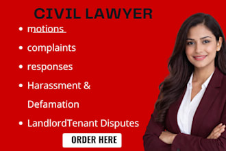 be your civil lawyer in property, business, employment and contract laws