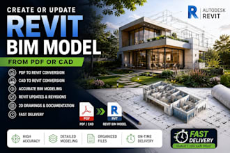 create or update revit bim model from PDF or cad