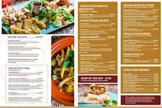 design modern and professional restaurant menu design