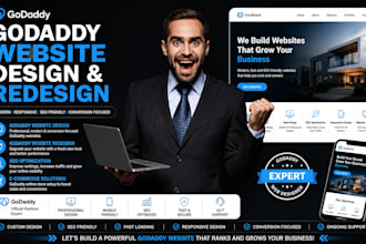 fix, develop, redesign godaddy website, godaddy SEO, godaddy web design
