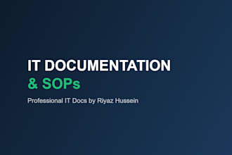create professional IT documentation, sops, and knowledge base articles