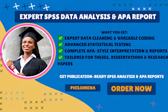 do spss data analysis, statistical data analysis, with apa report writing
