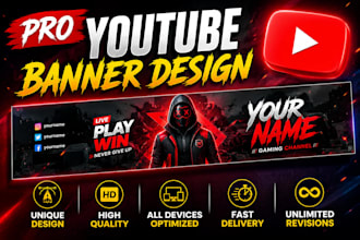 design eye catching youtube gaming banner
