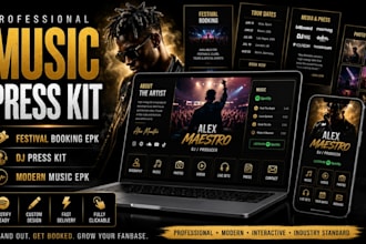 do professional music press kit festival booking epk dj press kit music epk