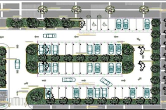 do detailed parking lot map 2d,3d site plan, rv park, parking lot