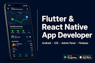 flutter react native android ios food delivery taxi booking ride hailing app