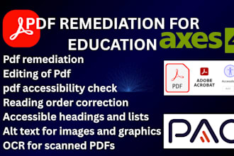 remediate educational pdfs for wcag and PDF ua accessibility compliance