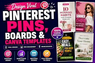 design viral pinterest pins, boards, and canva templates