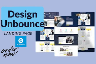 design high converting landing page on unbounce, unbounce landing page