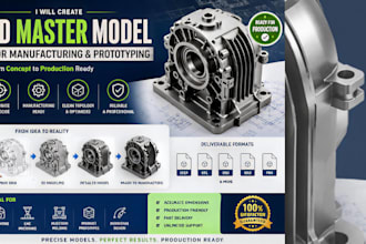 create 3d master model for manufacturing and prototyping