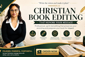 proofread edit christian book memoir autobiography nonfiction ya book editor