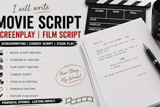 write movie script screenplay film script screenwriting comedy script stage play