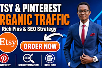 setup etsy pinterest organic traffic strategy with rich pins and SEO