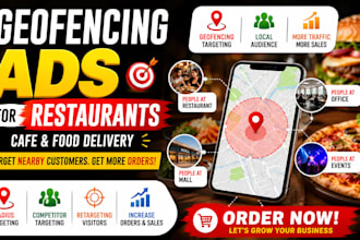 setup geofencing ads local targeting for restaurant cafe food delivery gym
