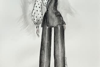 create elegant editorial fashion illustrations