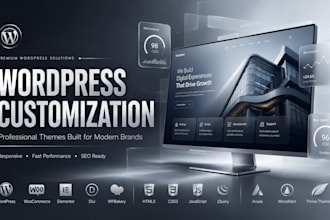 customize wordpress theme, woocommerce store setup, modern layout
