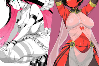 draw anime style characters sfw or nsfw