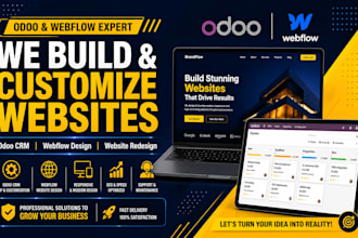 develop, customize odoo website, odoo crm, redesign webflow, or develop webflow