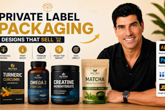 amazon packaging design, private label design, amazon fba label packaging design