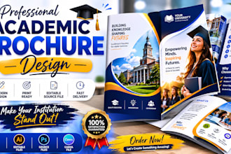 design a professional academic brochure for schools and universities
