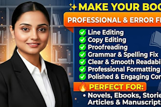 developmental and copy edit for your book
