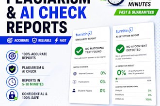 check plagiarism and ai report for your documents