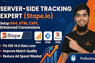 setup server side tracking with stape ga4 GTM and facebook conversion API