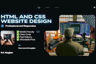 build HTML and CSS website for you
