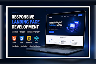 create a responsive landing page website
