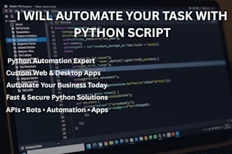 develop python bots, automation tools, web and desktop apps