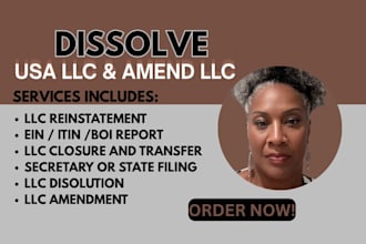 register US llc, file ein, amend llc, dissolve or reinstate company