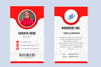 design professional corporate and student identity card