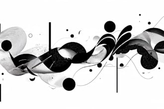 custom an abstract black tattoo design