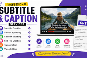 professionally edit reels vsl and videos with accurate subtitles and captions