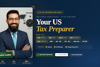 prepare and file US tax returns for llc, corp, individual and foreign owned llc