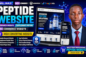 peptide website research website supplement peptide woo commerce website
