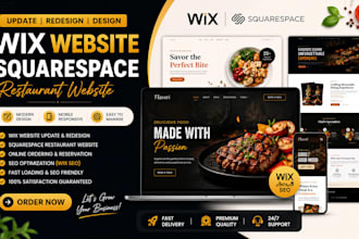 update wix website redesign squarespace restaurant website landing page wix seo