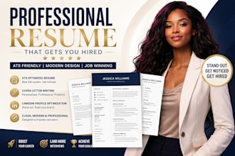 write a professional ats resume cv and cover letter
