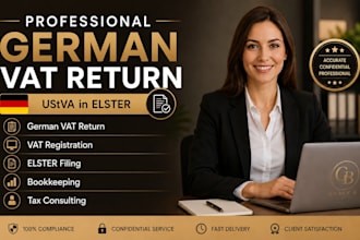 do german tax return,german vat,elster and bookkeeping for expat and freelancers