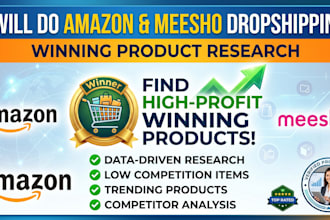 do amazon and messho dropshipping winning product research