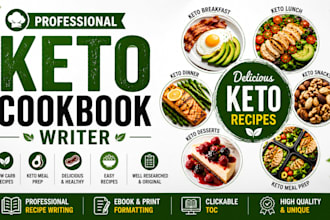 write keto cookbook recipes and keto recipe ebook