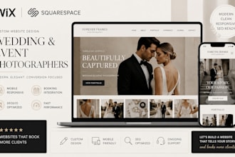 do wix wedding design or squarespace website design photography website redesign