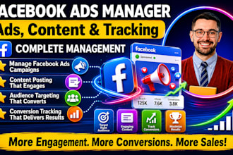 manage facebook ads campaigns content posting audience targeting and conversion