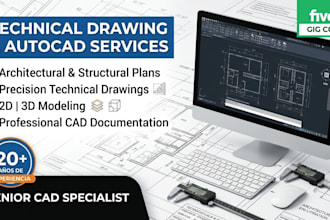 be your professional autocad draftsman for any technical drawing and design